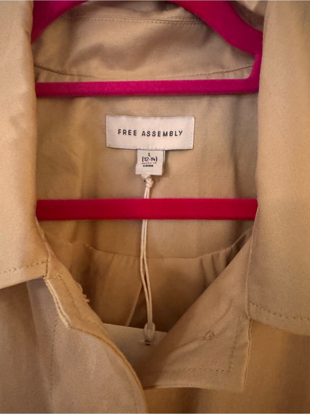 *VIRAL* Beige Embroidered Floral Trench Coat - Picture 2 of 8